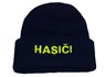 Čepice zimní pletená dětská /kulich/ HASIČI modrá
