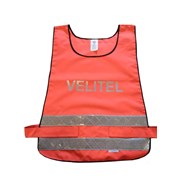 Vesta reflexní s vlastním nápisem /střibrné pruhy a nápis/