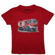Tričko dětské potisk hasičské autíčko TATRA - červené