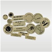 Štítek samolepící 60x24mm - lesklý zlatý/černý tisk