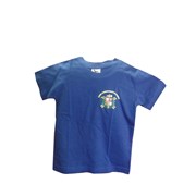 Tričko dětské se znakem SDH a nápisem HASIČI na zádech krátký rukáv královská modrá