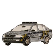 Odznak kovový hasičská auta - Policie Škoda OCTAVIA /ruční barvení/ - DOPRODEJ