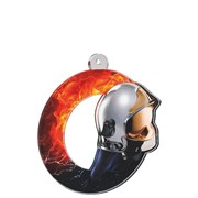 Medaile hasičská akrylátová - přilba + plameny po obvodu /7cm/
