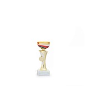 Pohár EKONOM - zlatý/trikolora (20cm)