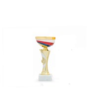 Pohár EKONOM - zlatý/trikolora (26cm)
