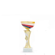 Pohár EKONOM - zlatý/trikolora (29cm)