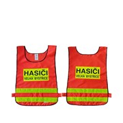 Vesta reflexní HZS s vlastním nápisem ve žlutém rámečku /dle nařízení GŘ HZS ČR č.42/2014/