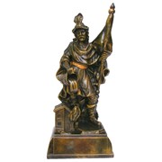 Poháry - figurka Svatý Florián s hořícím domem 33cm /antik/