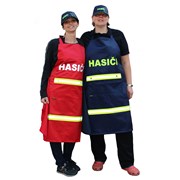Zástěra s nápisem HASIČI /do dílny i ke grilu/  - DOPRODEJ