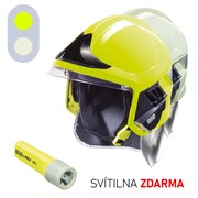 Přilba zásahová MSA Gallet F1 XF Fire Gold+ včetně XPS svítilny - AKCE - DO VYPRODÁNÍ ZÁSOB