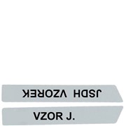 Samolepka reflexní pro přilby Dräger HPS 3100/3500 /rovný proužek - jméno, jednotka/