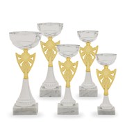 Poháry - sada EKONOM - stříbrno/zlatý (26,28,31cm)