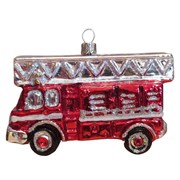 Skleněná vánoční ozdoba - hasičský žebřík 10cm /ručně malované/