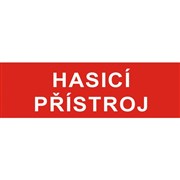 Tabulka - Hasicí přístroj text 148x62 samolepka