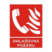 Tabulka - Ohlašovna požáru piktogram+text A4 plast