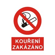 Tabulka - Kouření zakázáno  A4 plast