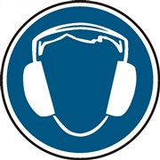 Tabulka - Chránit sluch samolepka 100x100