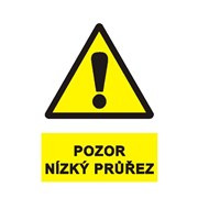 Tabulka - Pozor nízký průřez A4 plast žlutá