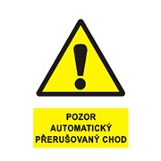 Tabulka - Pozor automatický přerušovaný chod