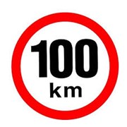 Tabulka - Označení rychlosti 10km průměr 200 výřez samolepka