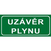 Tabulka - Uzávěr plynu /text/, PVC, 210x90mm