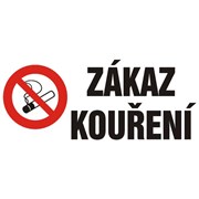 Tabulka - Zákaz kouření dle NV379Sb 350x150  samolepka