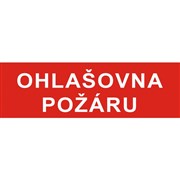 Tabulka - Ohlašovna požáru (text) samolepka