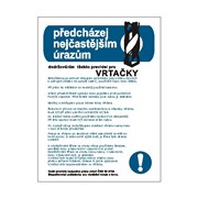 Tabulka - Pravidla bezpečnosti práce pro vrtačky, plast A3