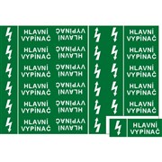 Tabulka - Hlavní vypínač 9x3,2 - samolepka zelená